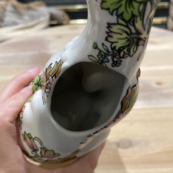 Anthropologie Floral Dog Vase - White and Pink - Picture 8 of 10